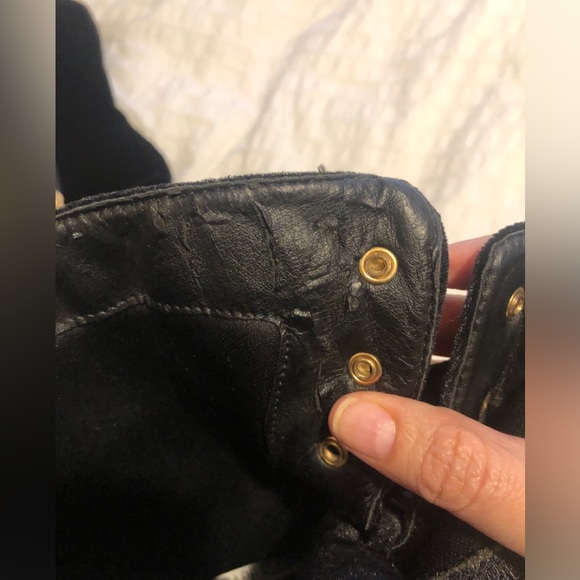 Cape Robbin Velvet Stiletto Victorian Lace up Boots with Pink Embroidered Roses - Picture 12 of 13